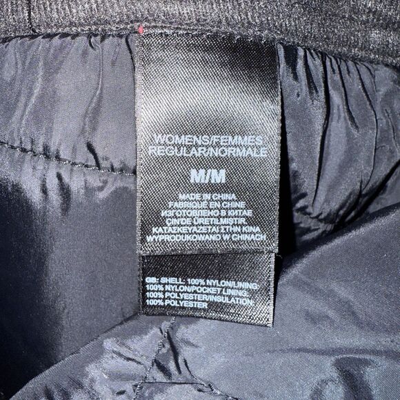 The North Face Hyvent Women M Snow Ski Pants Black Waterproof Cargo Zip Pockets - Picture 10 of 11